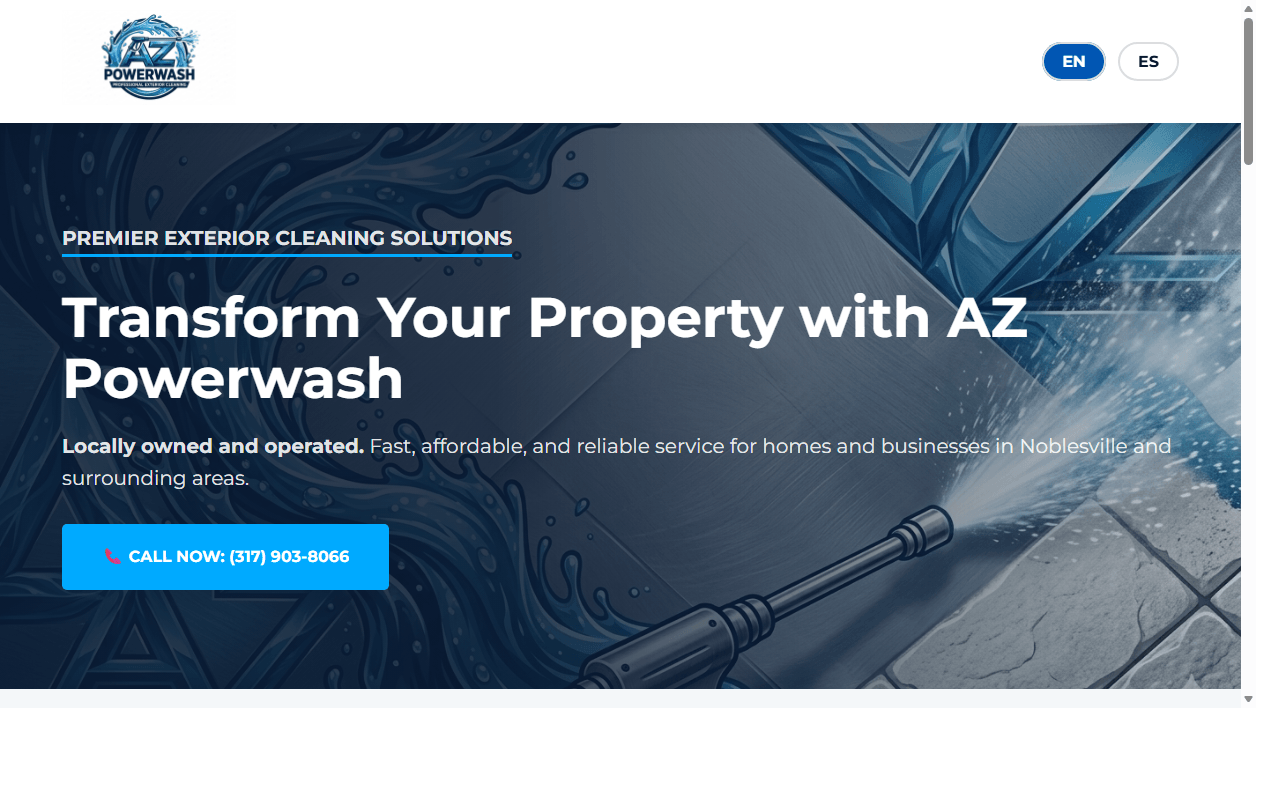 AZ Powerwash website