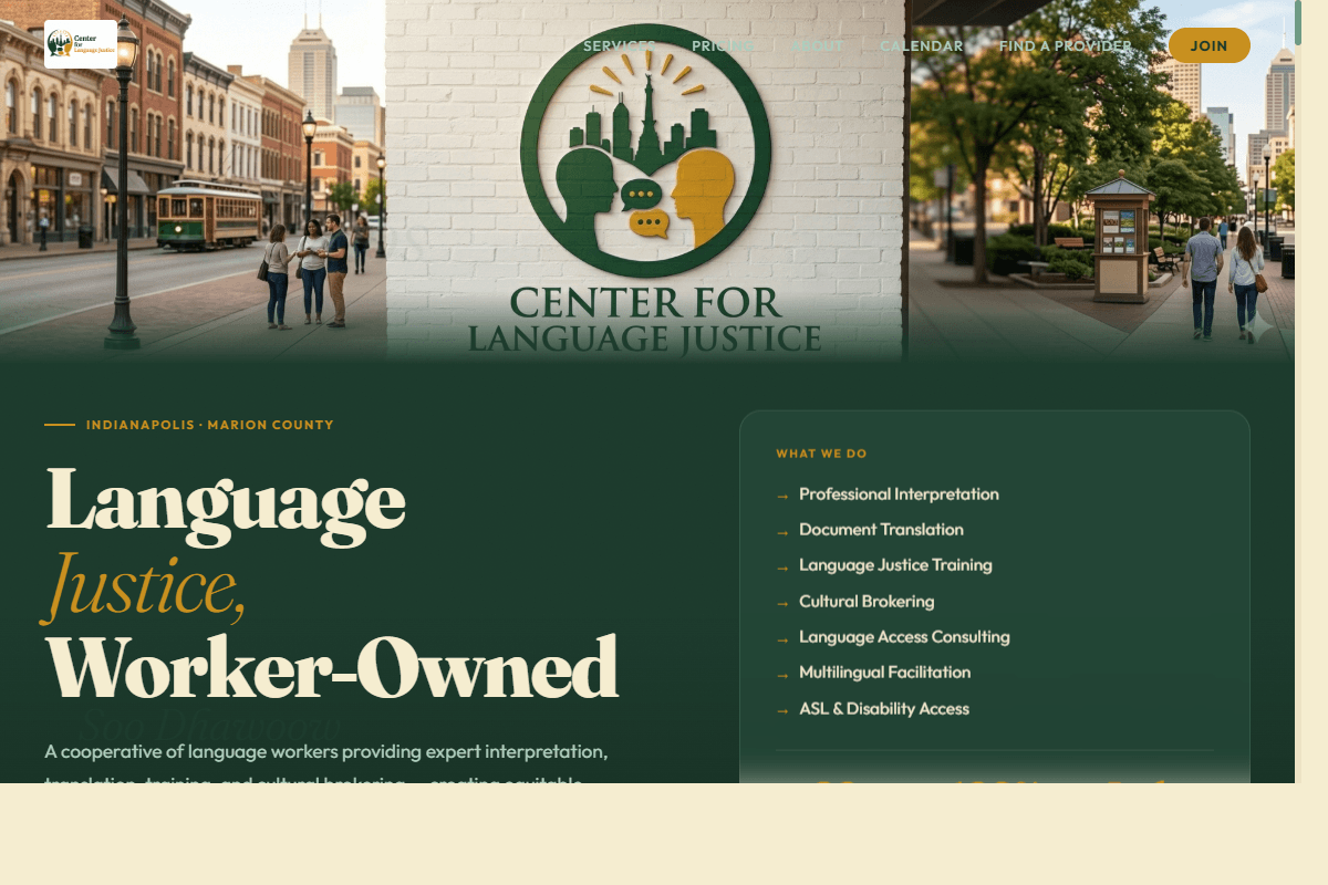 Center for Language Justice website